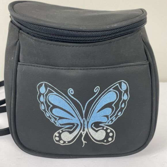 2/$30 VTG Y2K 90’s Butterfly Mini Backpack Purse Black Bag Festival Concert Rave - Picture 5 of 9